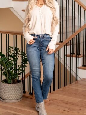 LOVERVET By VERVET “Masterfully” High Rise Slim Straight Denim